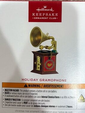 Hallmark KOC 2026 Member Exclusive Ornament-Holiday Gramophone